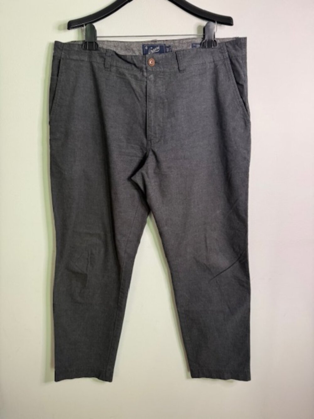 Grayers Clothiers Men's Gray Flat Front Cotton Pants Size 36x30